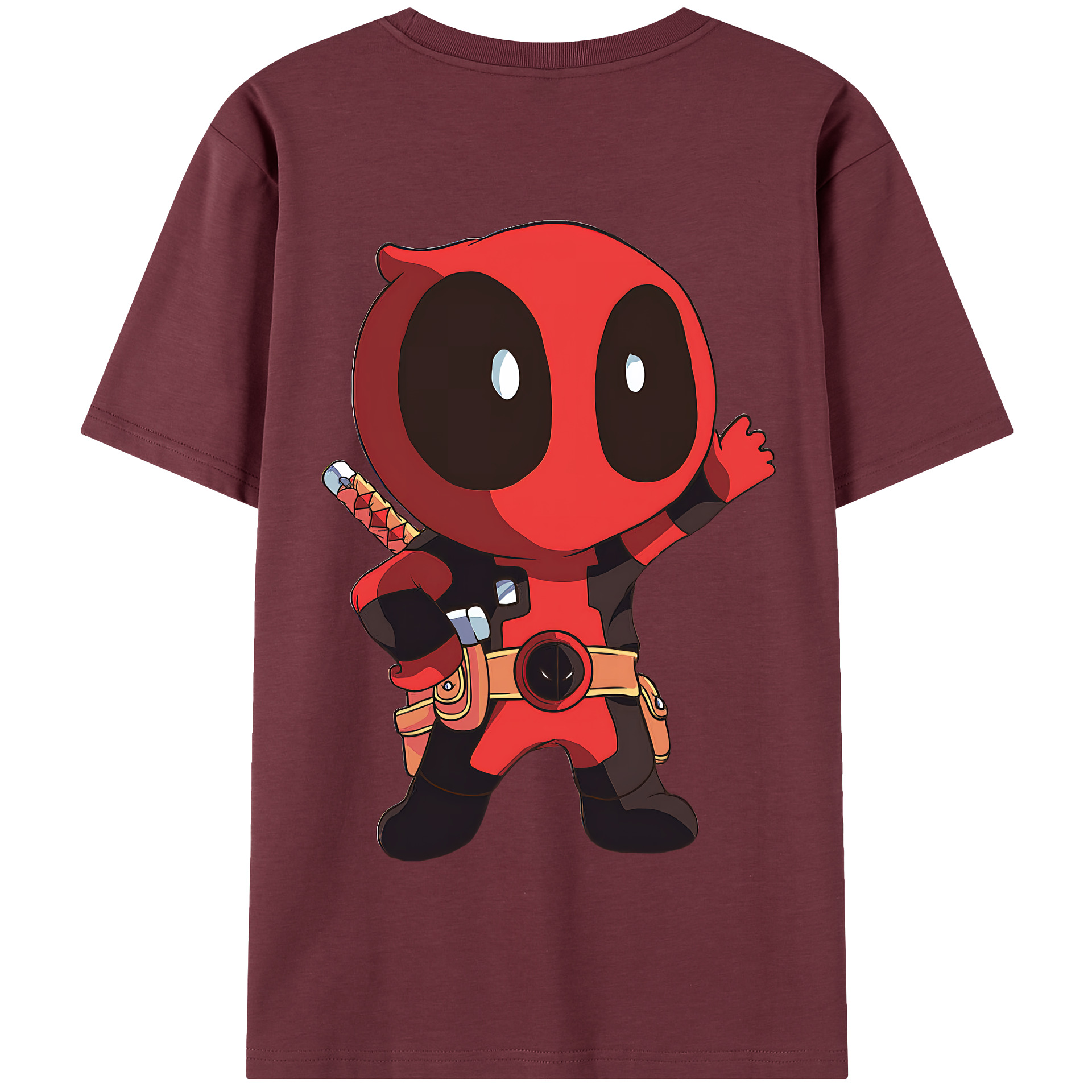 （画像用） Deadpool デッドプール 綿100％半袖Tシャツ（背面プリント）